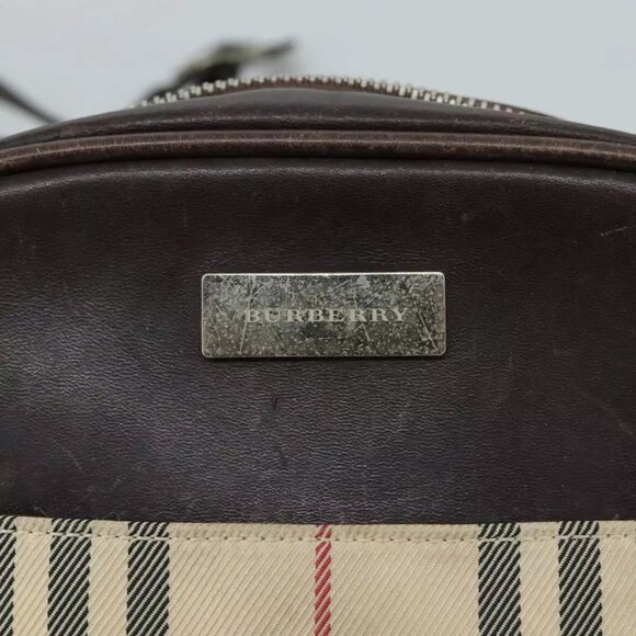 BURBERRY Nova Check Shoulder Bag Canvas Beige Auth - Picture 5 of 16